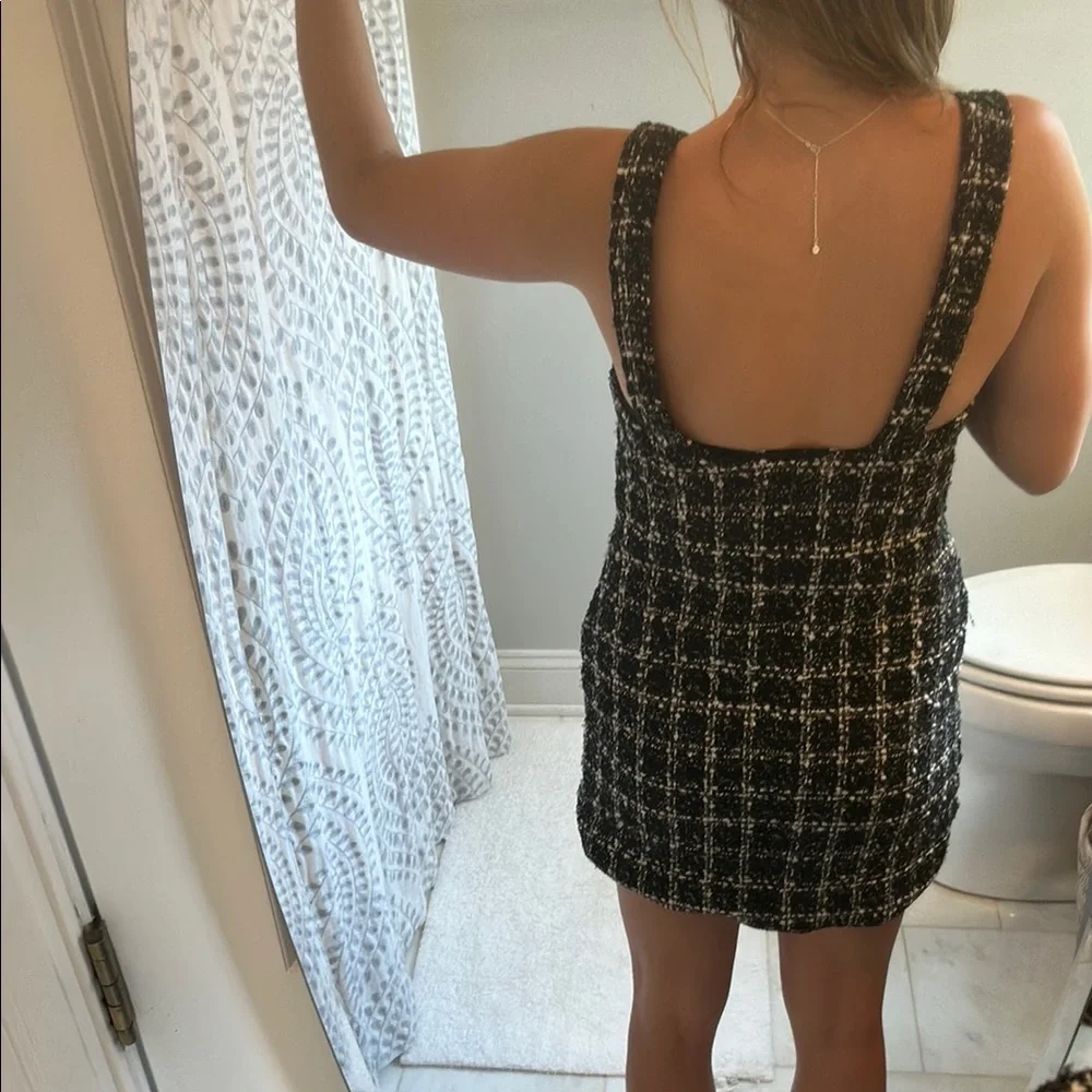 Black and White Abercrombie and Fitch Tweed Dress - Picture 2 of 5